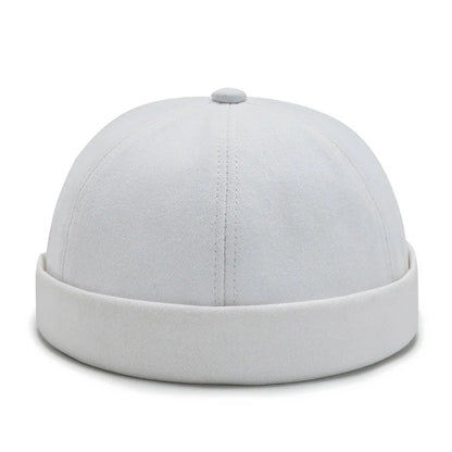 Vintage Men's Summer Cotton Brimless Skullies Cap Street Portable Docker Hats Multipurpose Beanie Hat Hip Hop Hats Japanese INS