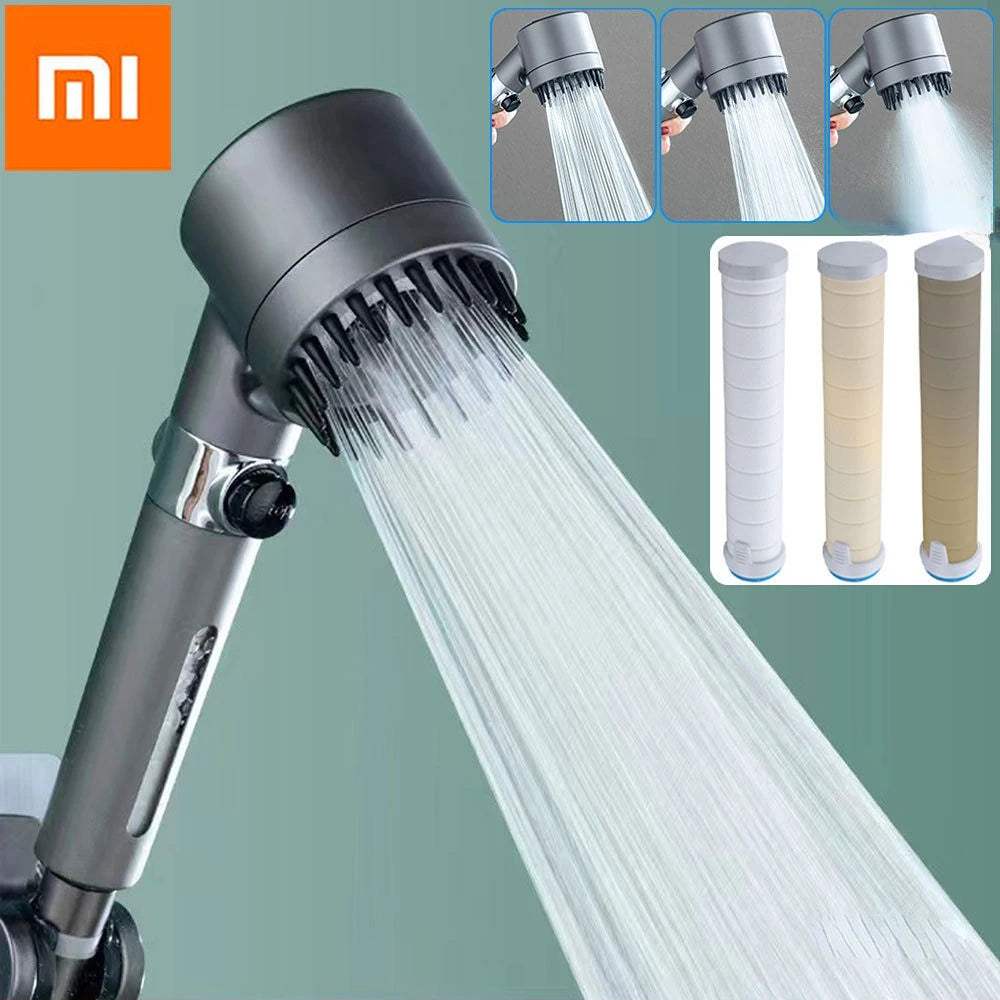 Xiaomi Mijia New High Pressure Shower Head 3 Modes Adjustable Showerheads with Filter Water Saving One-Key Stop Spray Nozzle