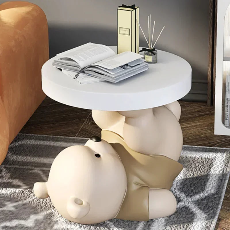 Home Decor Vitality Bear Statues Coffee Table Living Room Decorative Creative Cartoon Animals Side Table Bedside Cupboard