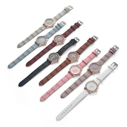 Leather Strap Ladies Watch Polygon Glass Luxury Women clocks Dial Quartz Creative Fashion Quartz Watch