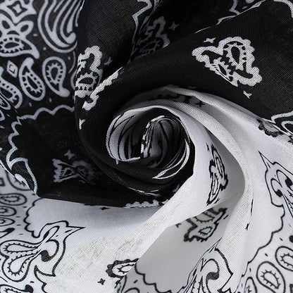 Unisex Men Women Cotton Bandana Hairband Cowboy Mens Biker Sports Headwear Wrist Hairwrap Single Sided Head Wrap Scarf Paisley