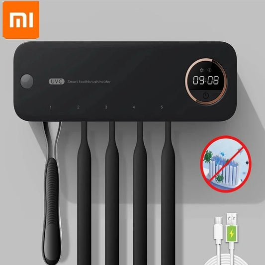 New Xiaomi UV Toothbrush Razor Storage Sterilizer LEDDisplayRechargeable Tooth Brush Holder Wall-Mount With Bathroom Accessori