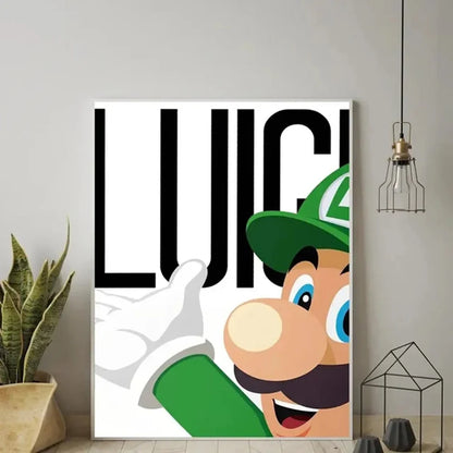 Classic Anime Movie Art Mario Poster Prints Playroom Canvas Paintings Wall Picture Living Room Kids Bedroom Home Decor Cuadros