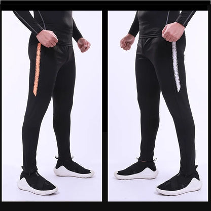 Mens Sports Running Soccer Training Pants Breathable Quick-dry Fitness Cycling Hiking Trousers Football Long Pants