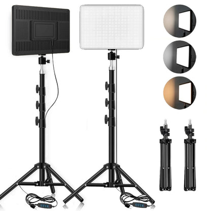 LED Video Lights Conference Photography Lighting Selfie Light Photo Studio Lamp With Tripod for Shoot Live Streaming TikTok Zoom