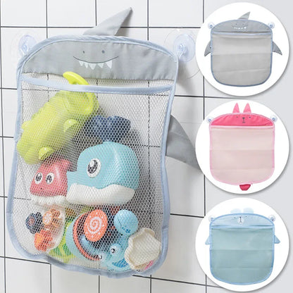 Children's Bath Toy Storage Mesh Bag Toy Pocket Bathroom with Suction Cup Hanging Bag Bolsa Infantil Menina Organizers