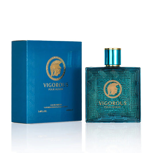 100ML 3.4FL.OZ Men's Perfume Eros EDP, Fougère Notes Men's Colognes Vanilla, Green Leaves, Fresh & Spicy Fragrance Spray for Man