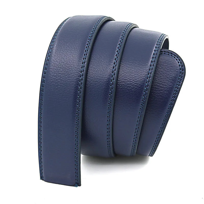 Men's automatic belt body 3.5cm genuine leather belt strip buckle free transfer film two-layer cowhide