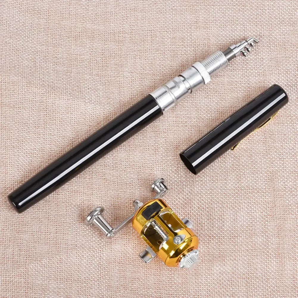 1/1.2/1.4/1.6M Portable Pocket Telescopic Mini Fishing Pole Pen Shape Folded Fishing Rod Without Reel Wheel