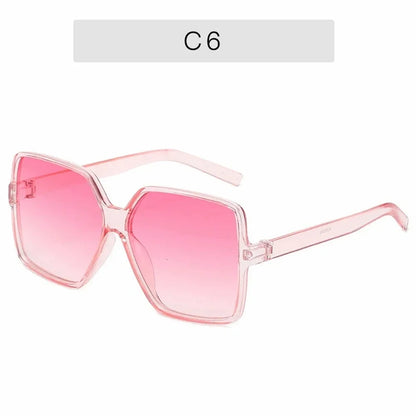 Black Square Oversized Sunglasses Women Big Frame Colorful Sun Glasses Female Mirror Oculos Unisex Gradient Hip Hop Shades