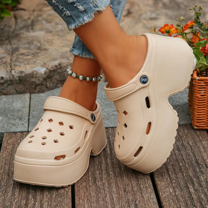 Women Chunky Platform Sandals 2024 Summer Soft Thick Sole Diy Clogs Garden Shoes Woman Closed Toe Non-Slip Beach Slides Sandals