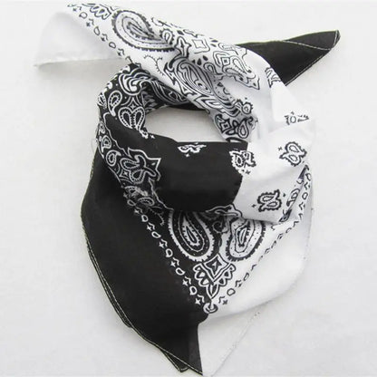 Unisex Men Women Cotton Bandana Hairband Cowboy Mens Biker Sports Headwear Wrist Hairwrap Single Sided Head Wrap Scarf Paisley