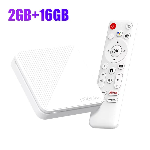 H96 MAX H313 Smart TV Box Android 14 TV Box 4K@60fps 100M/LAN Dual Wifi6 BT5.0 Google Voice Assistant Media Player Set Top Box