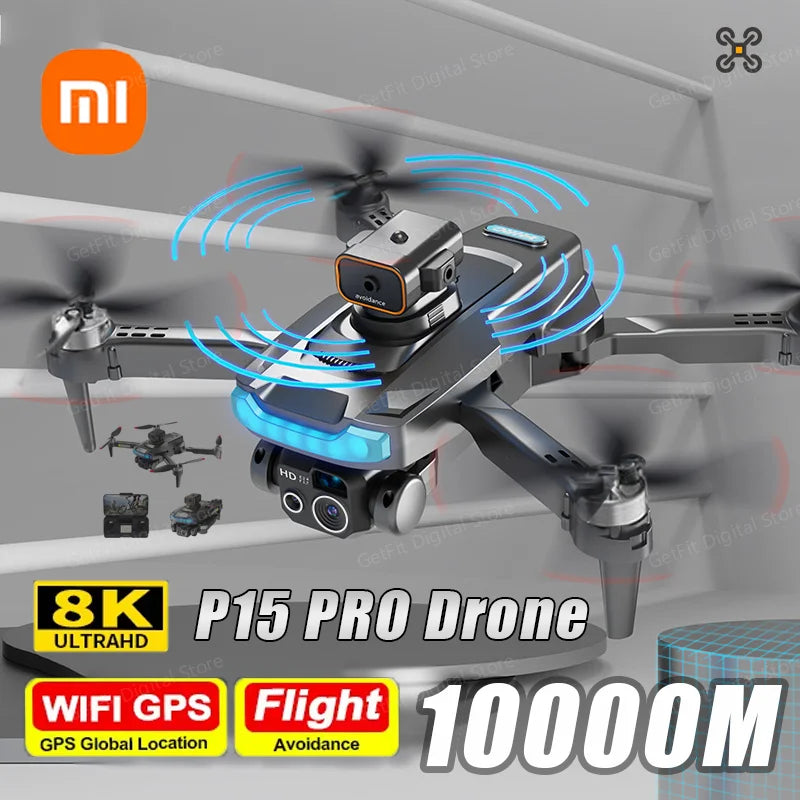 Xiaomi P15 PRO Drone 8K GPS HD Aerial Photography Dual-Camera Omnidirectional Obstacle Avoidance Optical Flow Positioning Drone