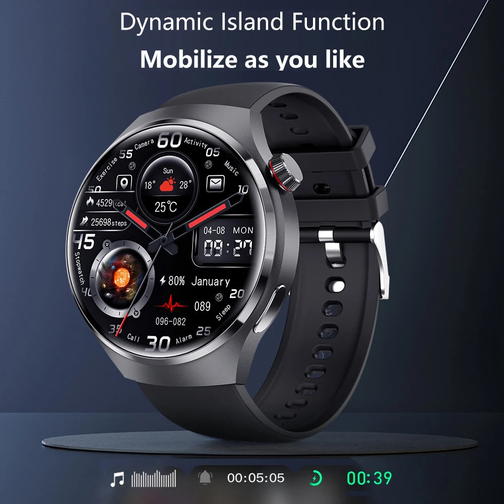 2024 New Smart Watch Heart rate Health Monitor Bluetooth Call NFC GPS Tracker IP68 Waterproof  SmartWatch Men For HUAWEI GT4 Pro