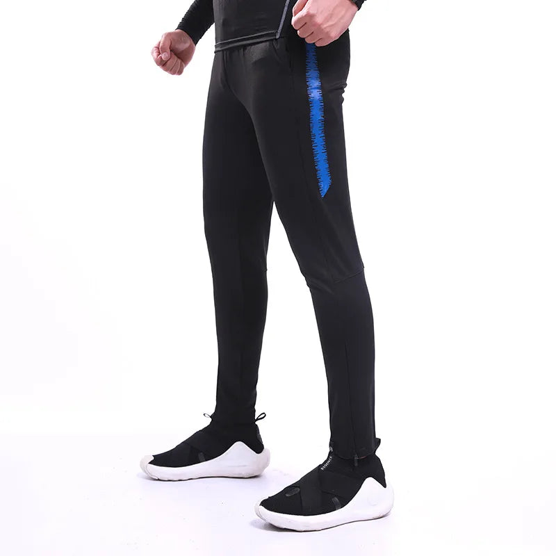 Mens Sports Running Soccer Training Pants Breathable Quick-dry Fitness Cycling Hiking Trousers Football Long Pants