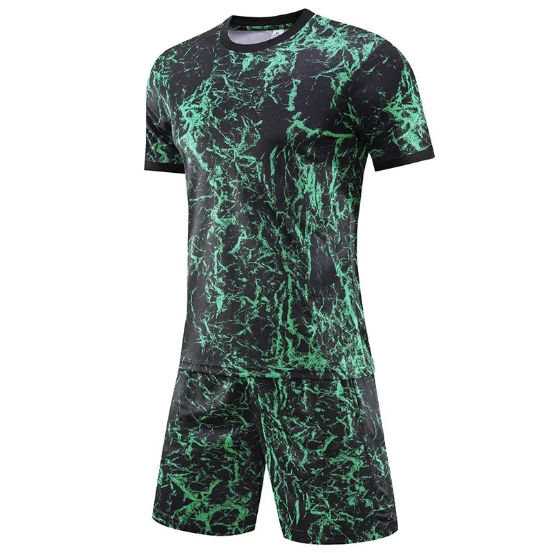 Camouflage Soccer Jersey Suit for Men High Quality Professional Man Team Club Match Training Football Uniform Clothing Custom