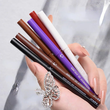 5 Colors Eyeliner Pencil Quick-drying Eyeliner Waterproof Long-lasting Gel Pen Blue Black Brown Easy Wearing Eyeliner Pen