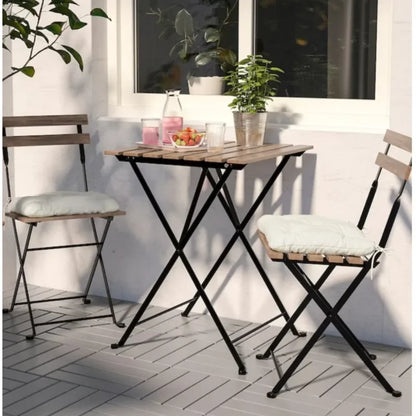 Garden Balcony Outdoor Table Iron Folding Dining Tables Chairs Coffee Shop Leisure Chairs Stable Load-bearing Outdoor Furniture