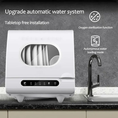 Intelligent Automatic Dishwasher Home Desktop Free Installation Dish Washing Machine Mini O3+UV Double Sterilization Dish Washer