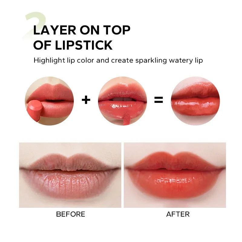 8 Colors Moisturizing Candy Lip Gloss Pearlescent Lustrous Mirror Nude Lip Stain Natural Lip Oil Valentine's Day Gifts Lipstick