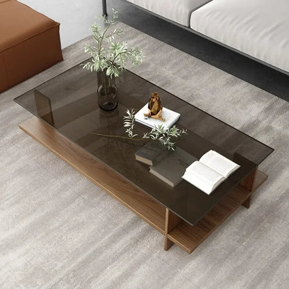 Rectangle Unique Mobile Regale Side Table Glass Nordic Coffee Table Corner Aesthetic Minimalist Mesa Table Basse Home Furniture