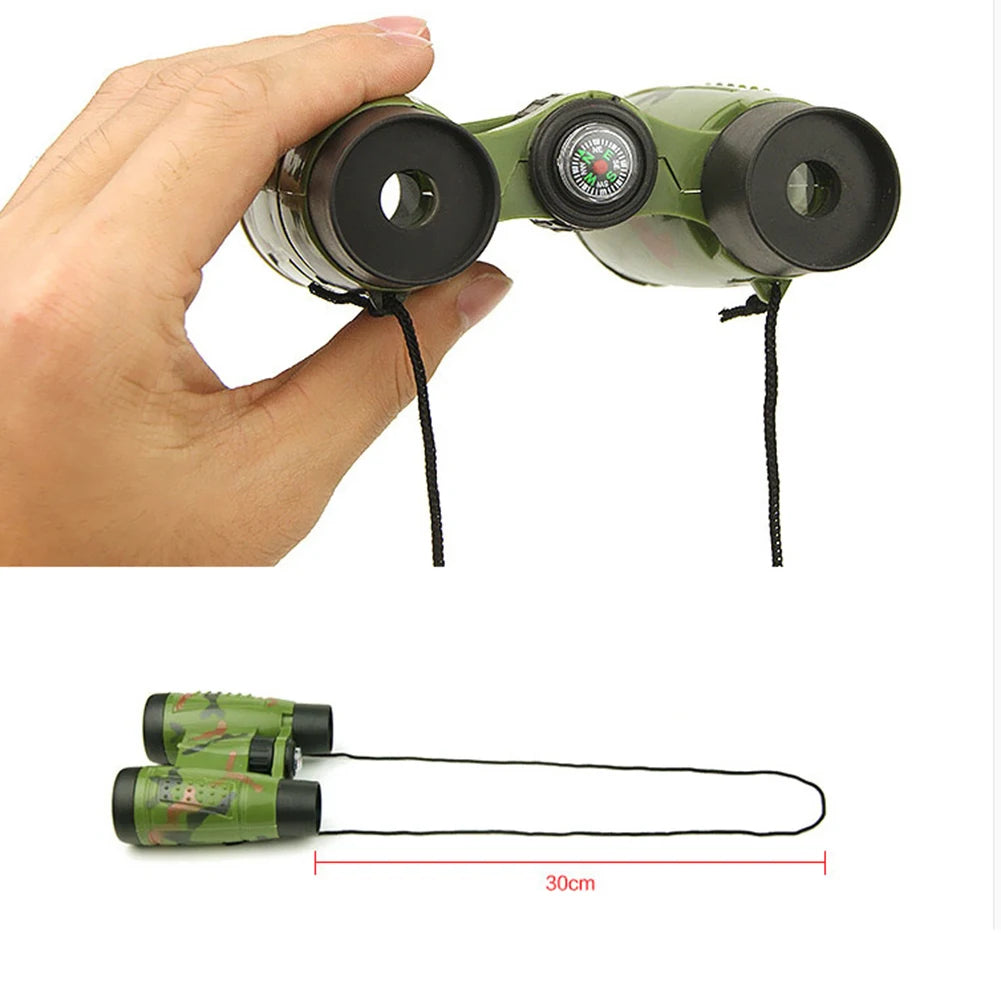 6x30 Binoculars Plastic Colorful Children Telescope with Neck Strap Children Simulation Outdoor Camping Survival Telescope Toys