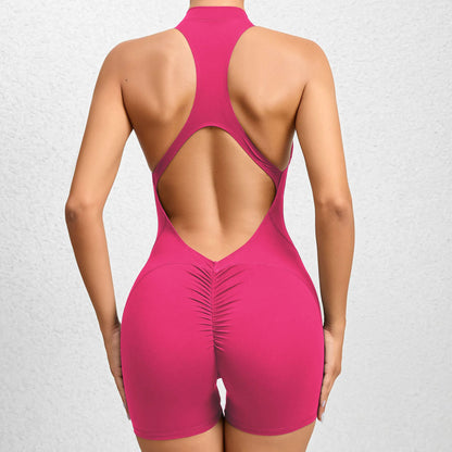 Short Sports Jumpsuit Sleeveless Gym Set Women Yoga Clothes Rompers Workout One-piece Suit Female Outdoor Recreation Bodysuits