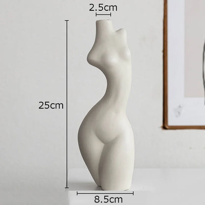 Ceramic vase human body modeling Nordic home decoration decoration real human body art dried flower hydroponic decoration