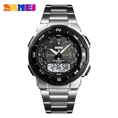 SKMEI 1370  Men Fashion Sport Quartz Clock Luxury Full Steel Business Mens Watches Waterproof Watch Relogio Masculino Watch