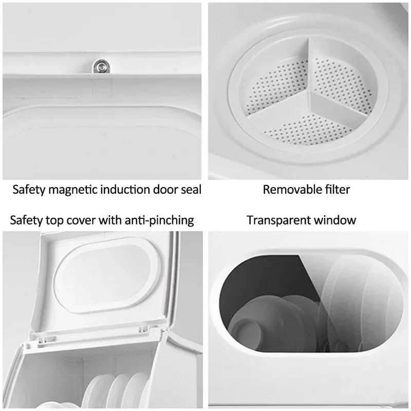 Intelligent Automatic Dishwasher Home Desktop Free Installation Dish Washing Machine Mini O3+UV Double Sterilization Dish Washer