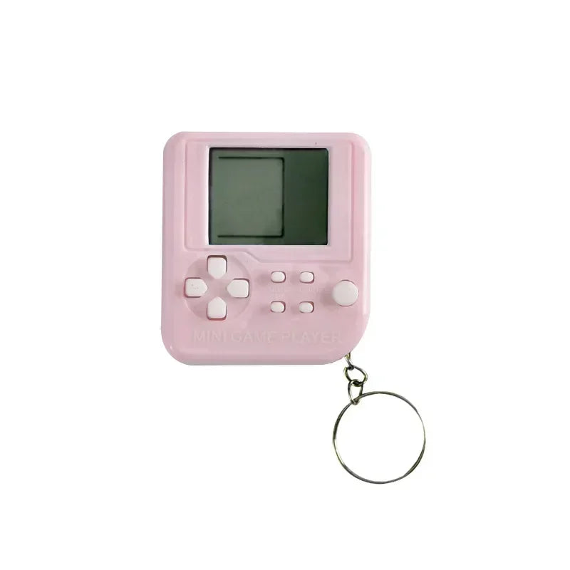 Portable Mini Classic Pocket Keychain Ring Anti Lost Retro Nostalgic Video Handheld Game Console Machine Kids Toys Gaming Player