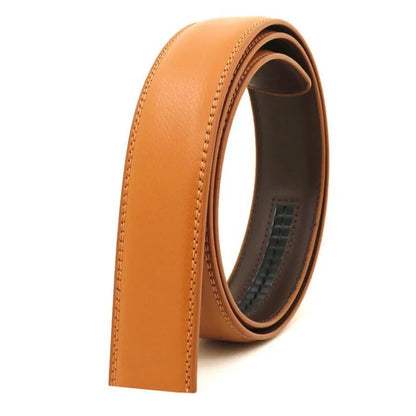 Men's automatic belt body 3.5cm genuine leather belt strip buckle free transfer film two-layer cowhide