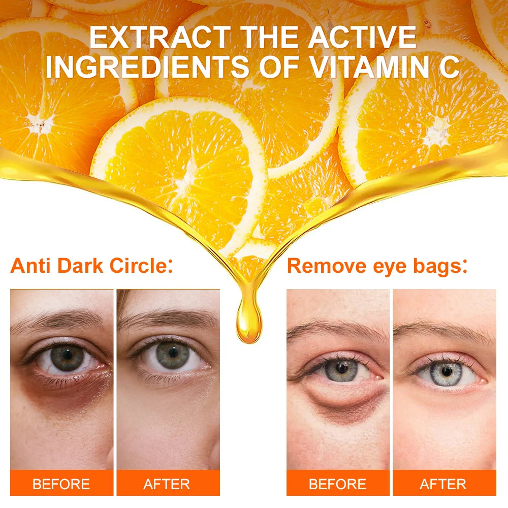 Vitamin C Eye Cream Anti Dark Circles Removal Eye Bags Puffiness Moisturizing Anti-Aging Firming Eyes Skin Care Prdoucts