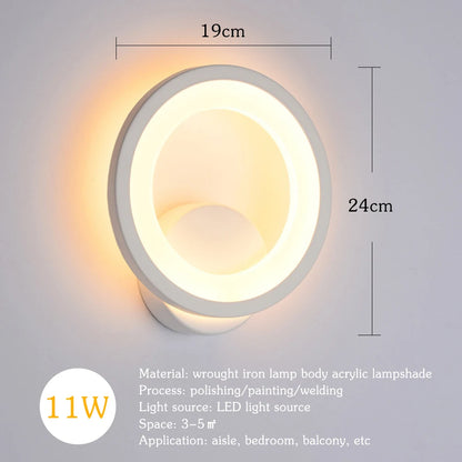 Round Wall Mount Light European Wall Sconces Lighting Wall Lamp Fixture for Bedside Corridor Bedroom Living Room Hallway Light