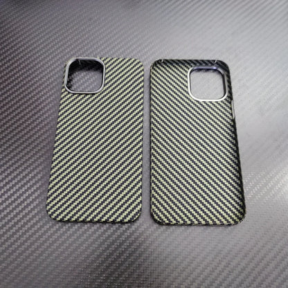 real carbon fiber phone case for iphone16 1514 13 12 pro max case metal ring aramid fiber phone cover for iphone 15/12/13 pro