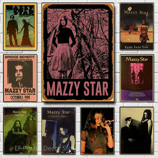 80s Nordic Pop Music Album Mazzy Star Fade Into You Poster Aesthetic Prints Painting Vintage Home Room Bar Cafe Art Wall Decor