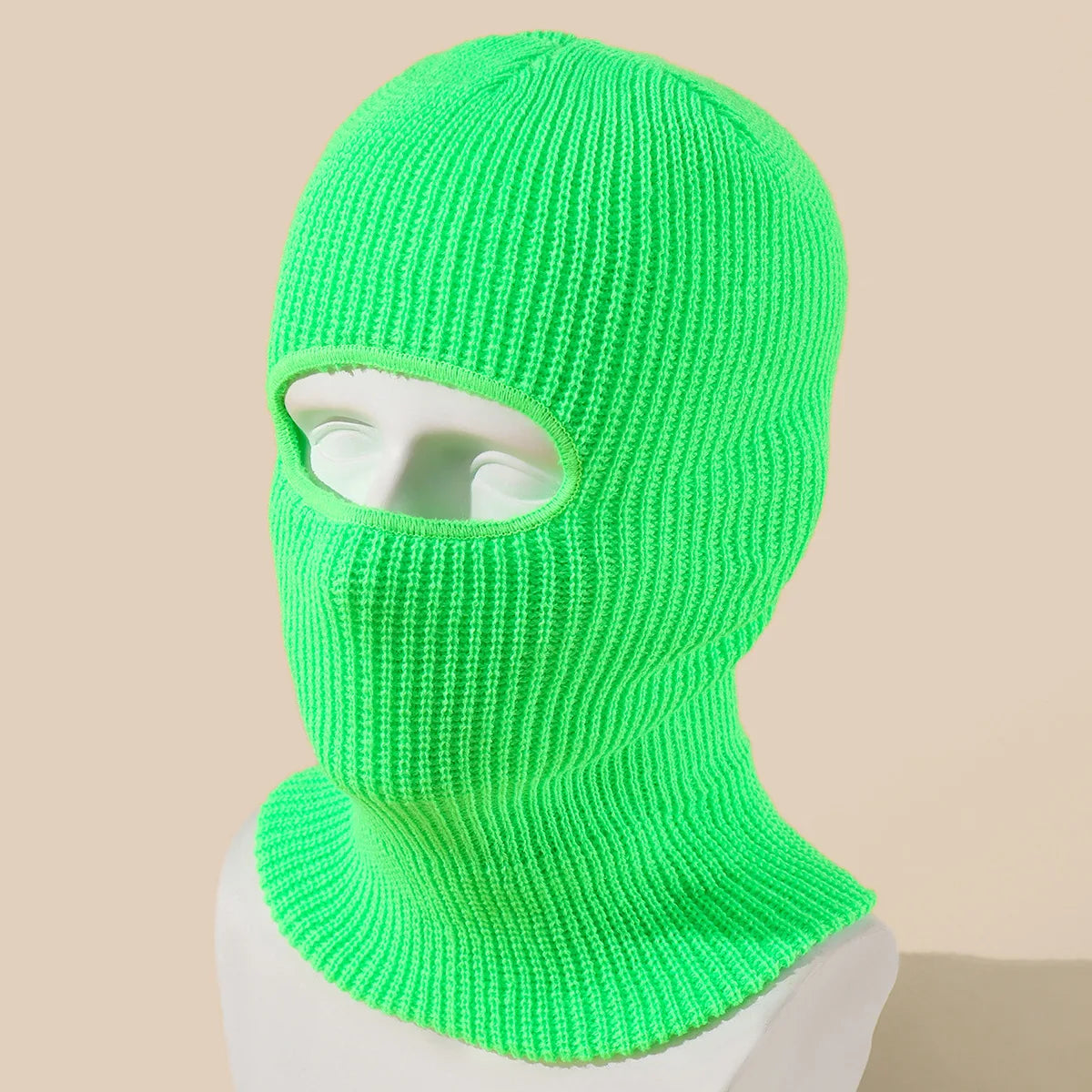 Candy Color Cute Full Face Cover Ski Mask Hat Bear Ear Balaclava Knitted Hats Outdoor Cycling Ear Protection Hat Beanies Hat Men