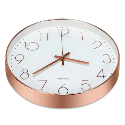 8 Inch Wall Clock Silent Non-Ticking Decorative Clock for School Office Classroom Bedroom Kitchen Living Room Decor