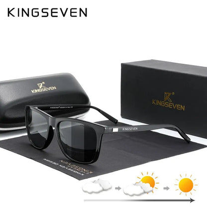 KINGSEVEN Aluminum Sunglasses Men Polarized Photochromic Sun Glasses Women's Glasses Accessories Outdoor Sports Eyewear UV400