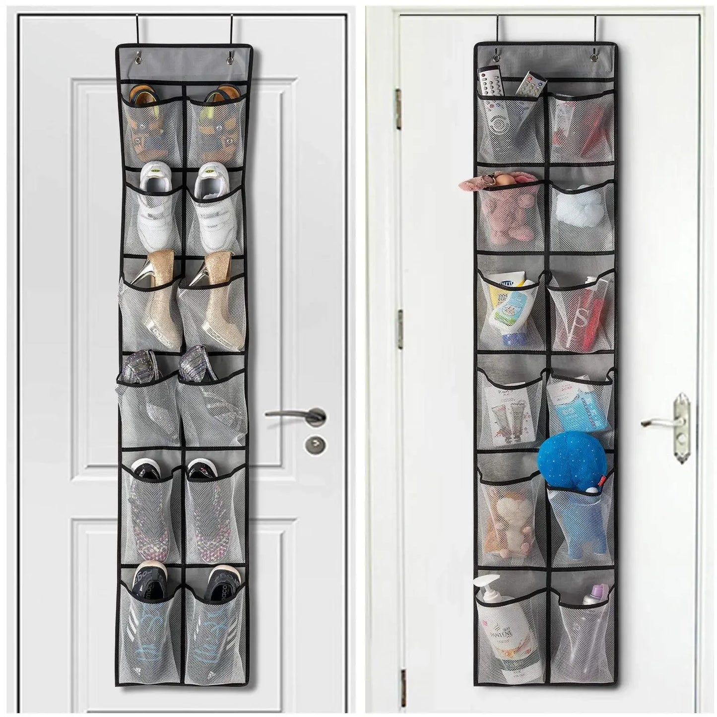 Hanging shoe rack organizer Over the Door Shoe Organizer 12/14 Large Breathable Mesh Pockets slippers organizer shoe storage