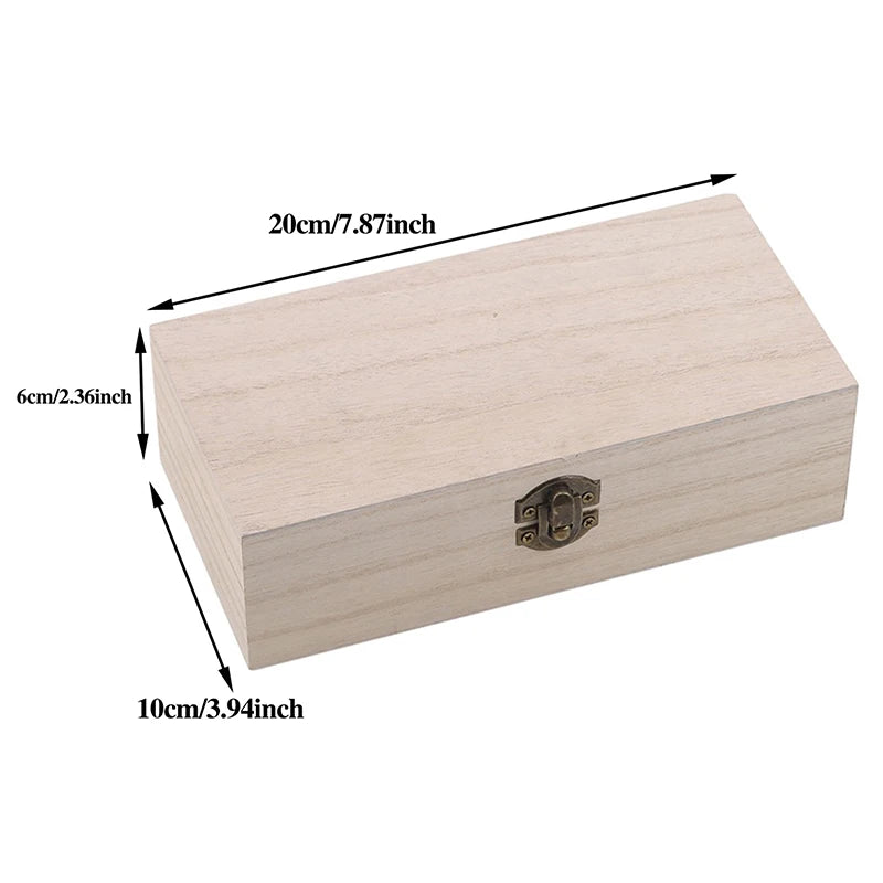 Storage Box Retro Jewelry Box Desktop Natural Wood Clamshell Storage Hand Decoration Wooden Box Postcard Tea Boxes