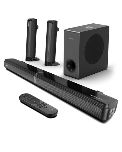 ULTIMEA 280W 4.1 Sound Bar with Dolby Atmos, 2 in 1 Bluetooth 5.3 Soundbar with Subwoofer, Home TV Soundbar Bluetooth Speakers