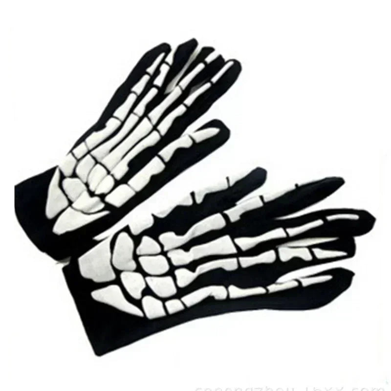 1 Pair Male Gloves Mittens Fashion Men Horror Skull Claw Bone Party Supplies Favors Halloween DIY Decoration