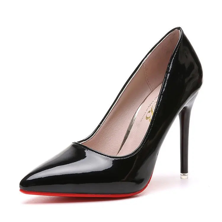 Women Shoes Spring Patent Leather Stiletto Women's Single Shoes Pointed Dress Bride Bridesmaid Wedding Shoes