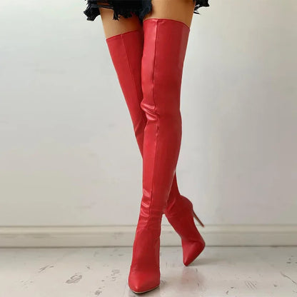 Women's Boots High Heel 11cm Over Knee Boots Large Size 34-43 Back Zipper Fashion Personality Boots