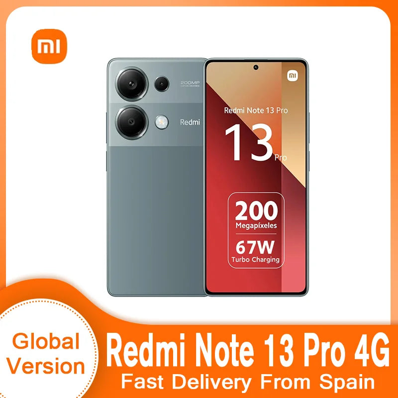 Xiaomi Redmi Note 13 Pro 4G, Smartphone, NFC, Global Version, 256/512GB, Mediatek Helio G99 Ultra, 6.67 " AMOLED Display, 120Hz,