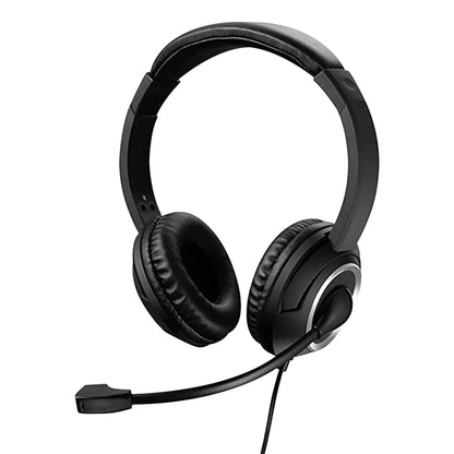 Wired USB Headset Call Center Headphones with Microphone Noise Cancelling Over Gaming Over-Ear Headsets for Computer PC Laptop