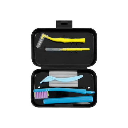 Dental Toothbrush Box Portable Travel Orthodontic Cleaning Set Storage Box Interdental Brush Brush Cover Oral Cleaning Care Kits