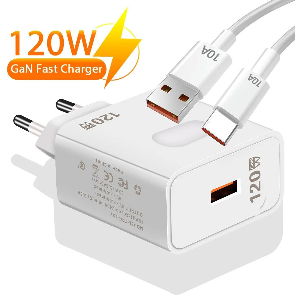 GaN USB Charger Fast Charging High Speed Charger QC 3.0 Universal Mobile Phone Adapter for iPhone Xiaomi 14 Huawei 60 Samsung